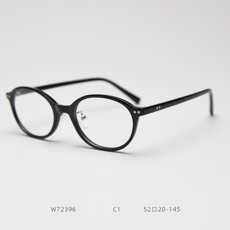 72396新型小楕円TR90軽近視眼鏡枠男女文芸復古平光鏡枠は度数を合わせることができる