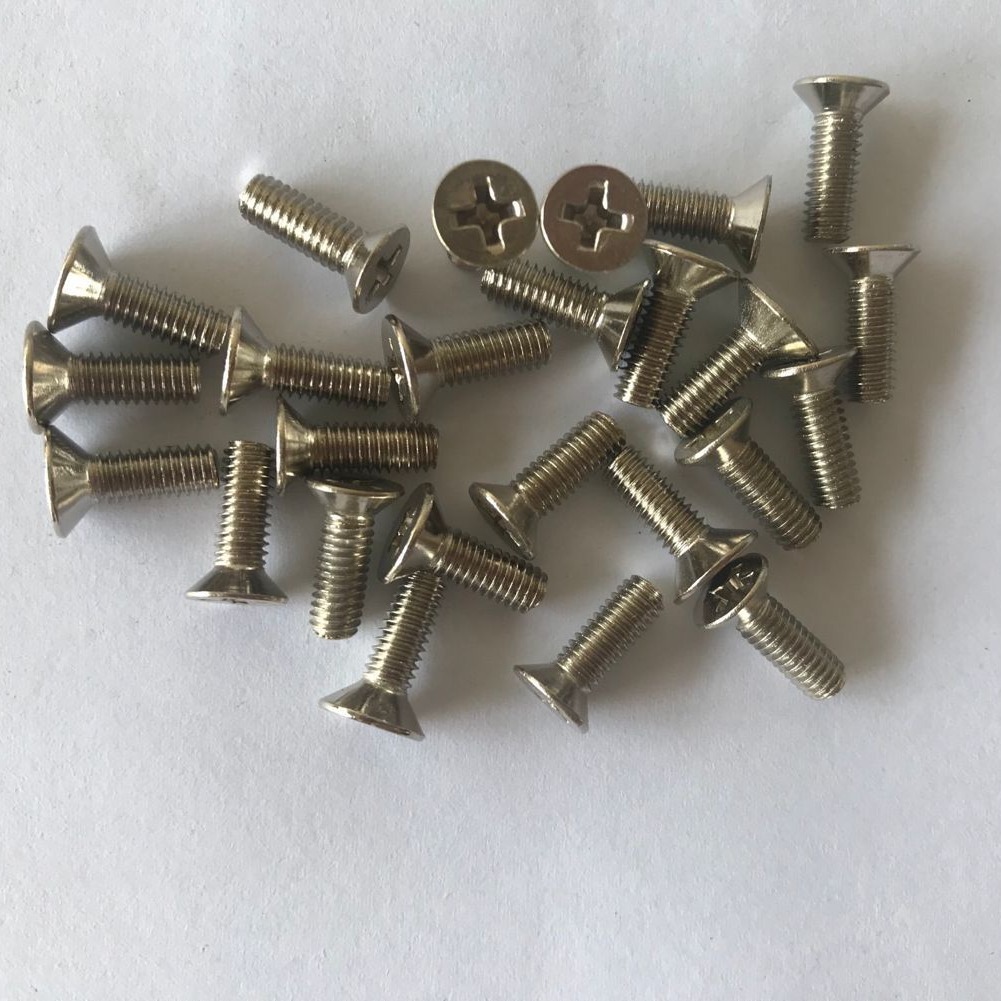 十字沉头螺丝钉GB819平机平圆头碳钢铁镀镍碳钢现货 批发M4*12