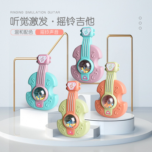 Baby early education educational toys. Newborn babies 0-1 years old can chew teether, chew guitar, rattle, trumpet, whistle, sand hammer