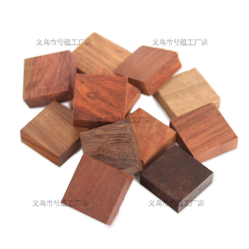 小料 diy手工制作戒指木料 半成品材料马赛克贴片木料3*3*1cm