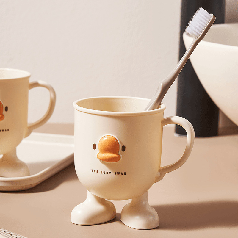 Cute Childrens Cartoon Toothbrush Cup With Handle For Home_voghion.com