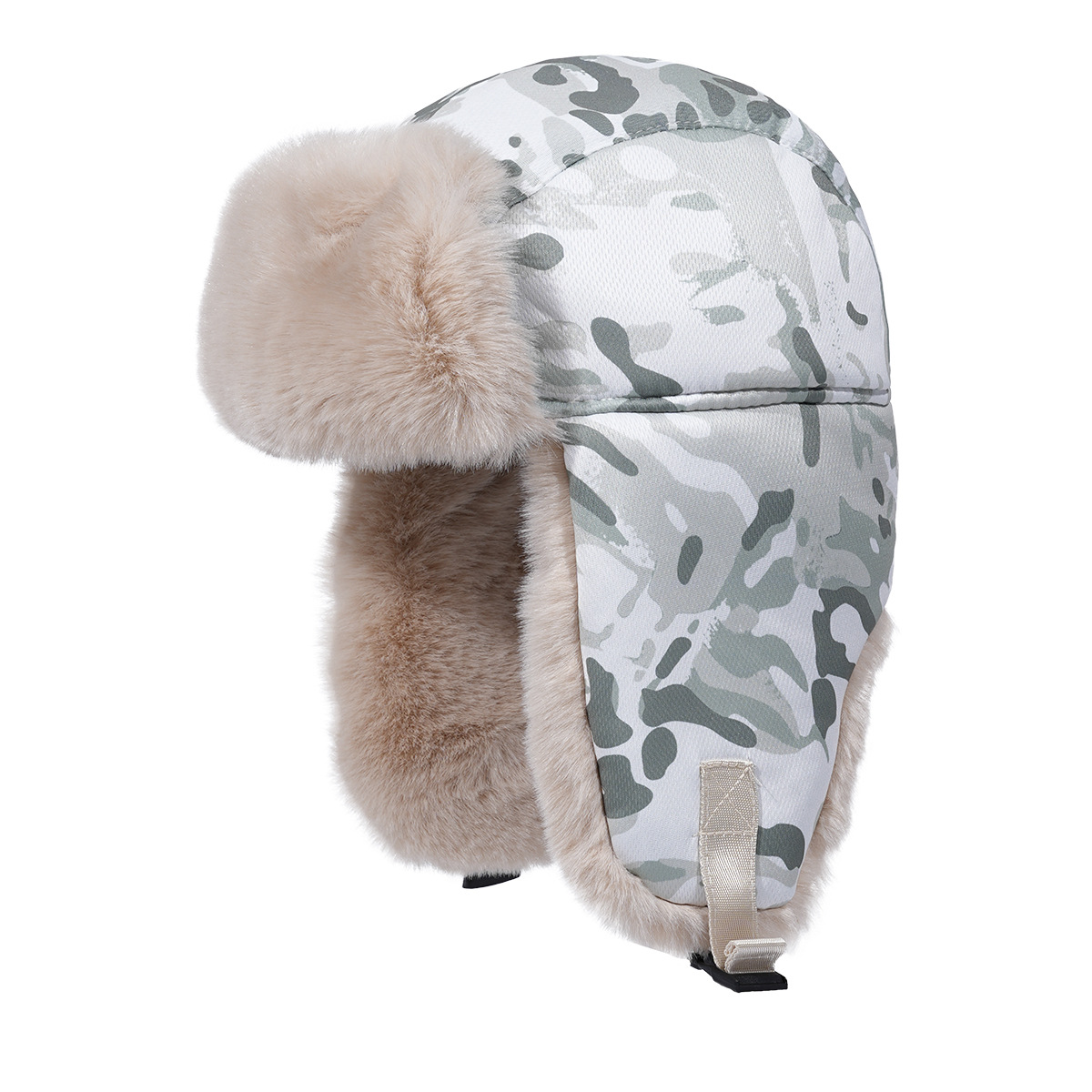 Esquí al aire libre en invierno grueso sombrero de protección de oídos de vuelo caliente sombrero de bisel grande a prueba de frío para hombres y mujeres sombrero camuflaje a prueba de viento trueno