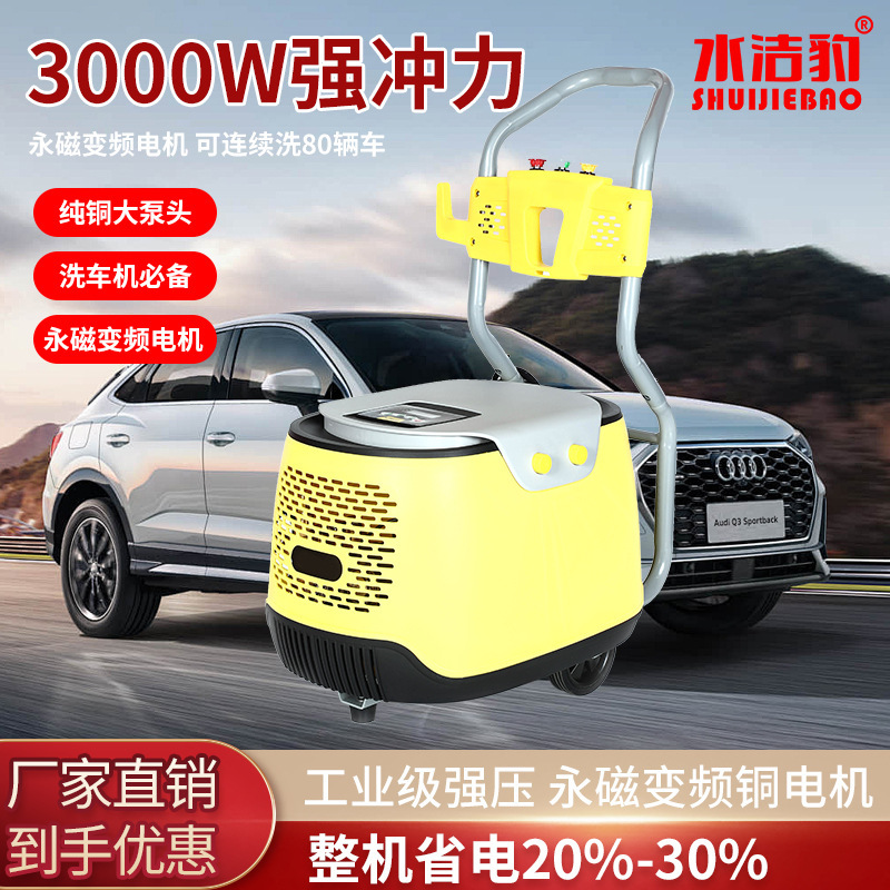 Permanent magnet frequency conversion car washer household 170V-260v commercial high-power yard moss washer high-pressure water gun