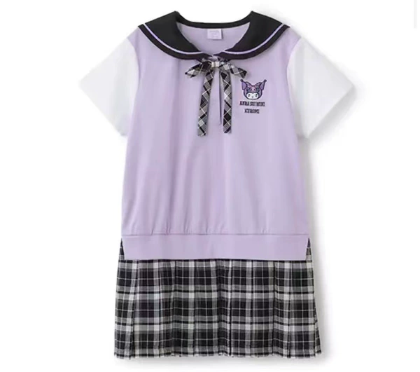 Purple plaid skirt