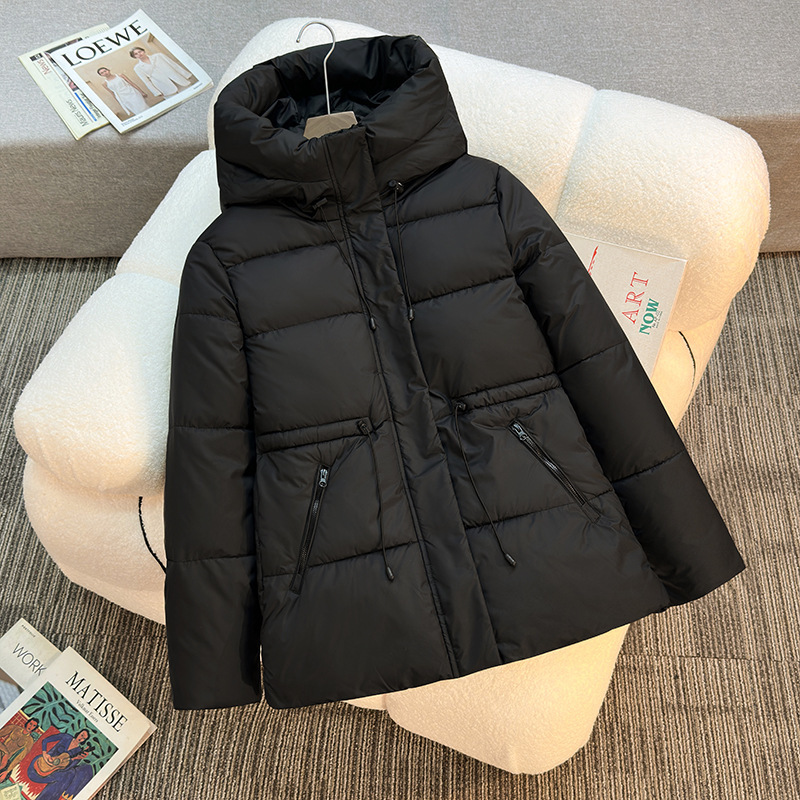 欧美外贸新款棉服女中长款连帽棉衣加厚显瘦棉袄感外套|undefined