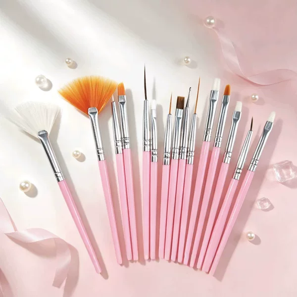 15-piece nail art pen set wholesale nail art tools double-ended dotting pen, gel painting pen, carving pen, painting brush set