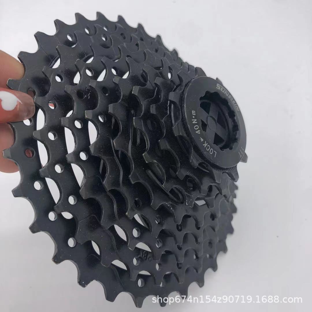 Volante de cassette de bicicleta de montaña 8/9/24/27 velocidad cassette negro placa volante velocidad de viaje diaria 8 velocidad/9 velocidad engranaje