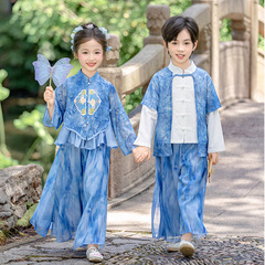 男女宝宝春秋季汉服套装国风唐装演出服幼儿园园服国庆古装表演服