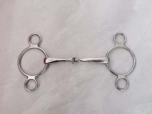 Stainless Steel Three-Ring Mouthpiece, Obstacle Mouthpiece, Horse Bit, Equestrian Supplies, Horse Gear