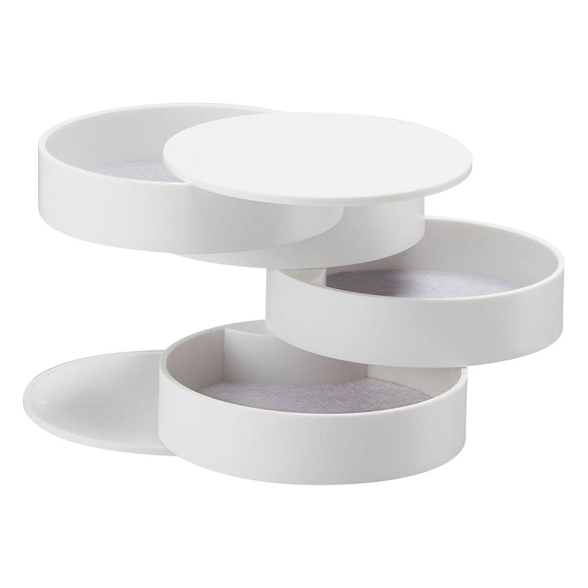 Nordic giratorio creativo simple caja de joyería de escritorio para niñas pequeños accesorios pulsera cabeza cuerda organización caja de almacenamiento de múltiples capas