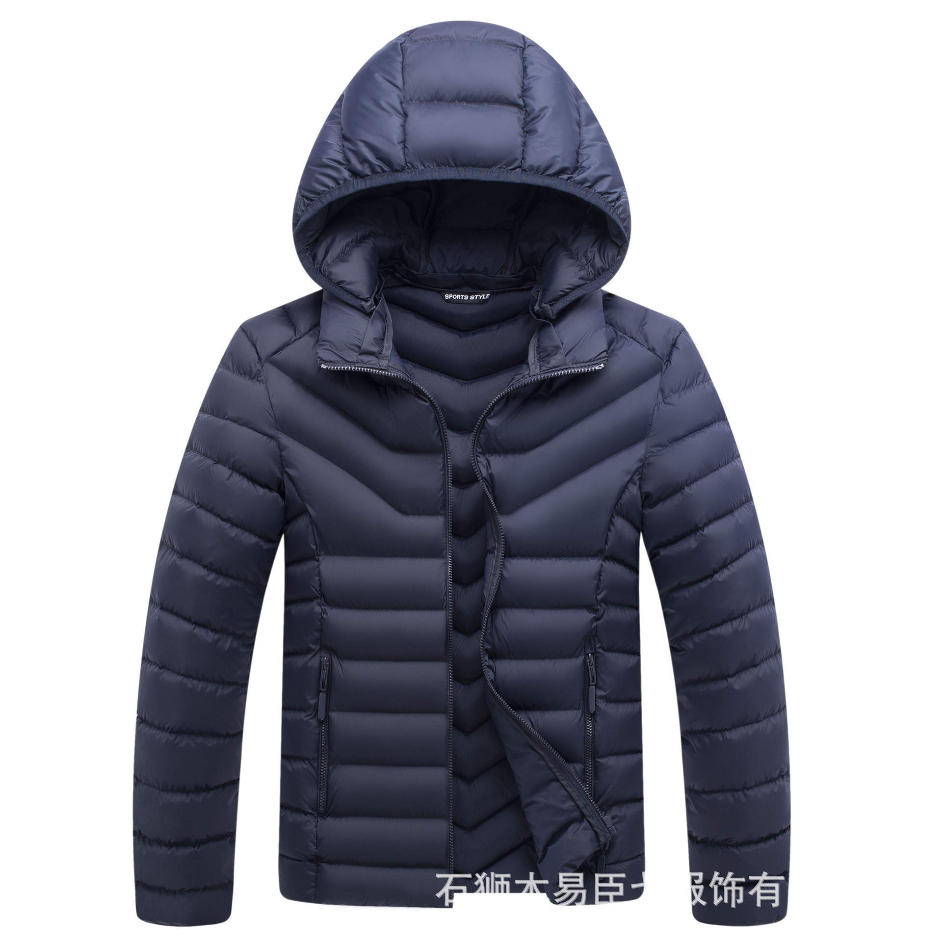 Cross-Border Men's 2021 Nuevo Abrigo acolchado de algodón con capucha Abrigo acolchado de algodón ligero para hombre