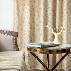 Le Xuan Show American Country Style Small Floral Cotton Linen Curtain Wholesale Amazon Fabric Semi-Darkening Curtain Finished Product