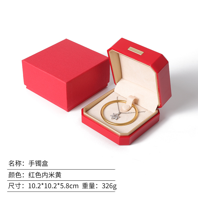 Caja de joyería lacada de alta calidad, caja de regalo de joyería, caja de anillo, collar, caja de embalaje de joyería, sensación de alta calidad image 14