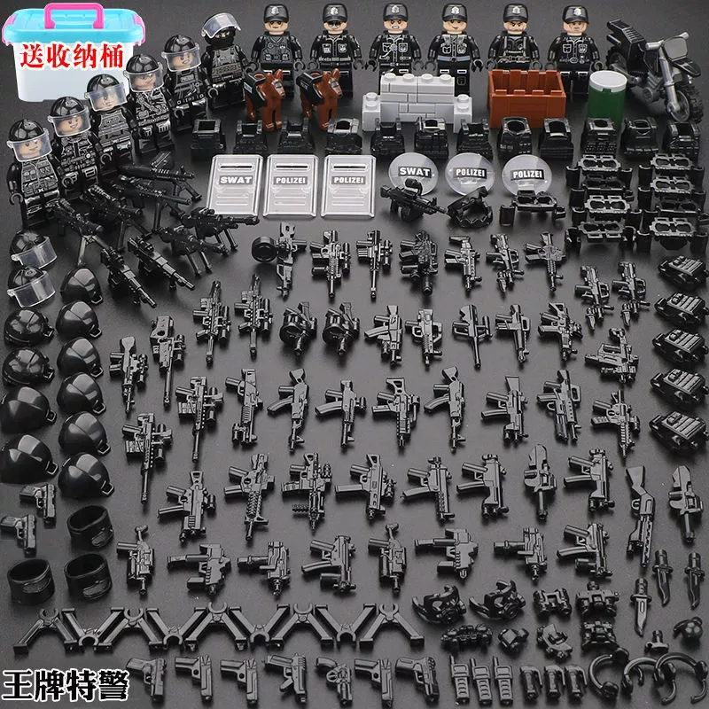 Конструктор с минифигурками (Lego) — военные и полиция, солдаты, техника и аксессуары, наборы