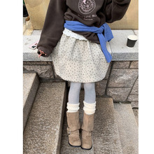 超好看2025冬裙小碎花毛呢半身裙女立体蓬蓬花苞裙遮肉A字短裙