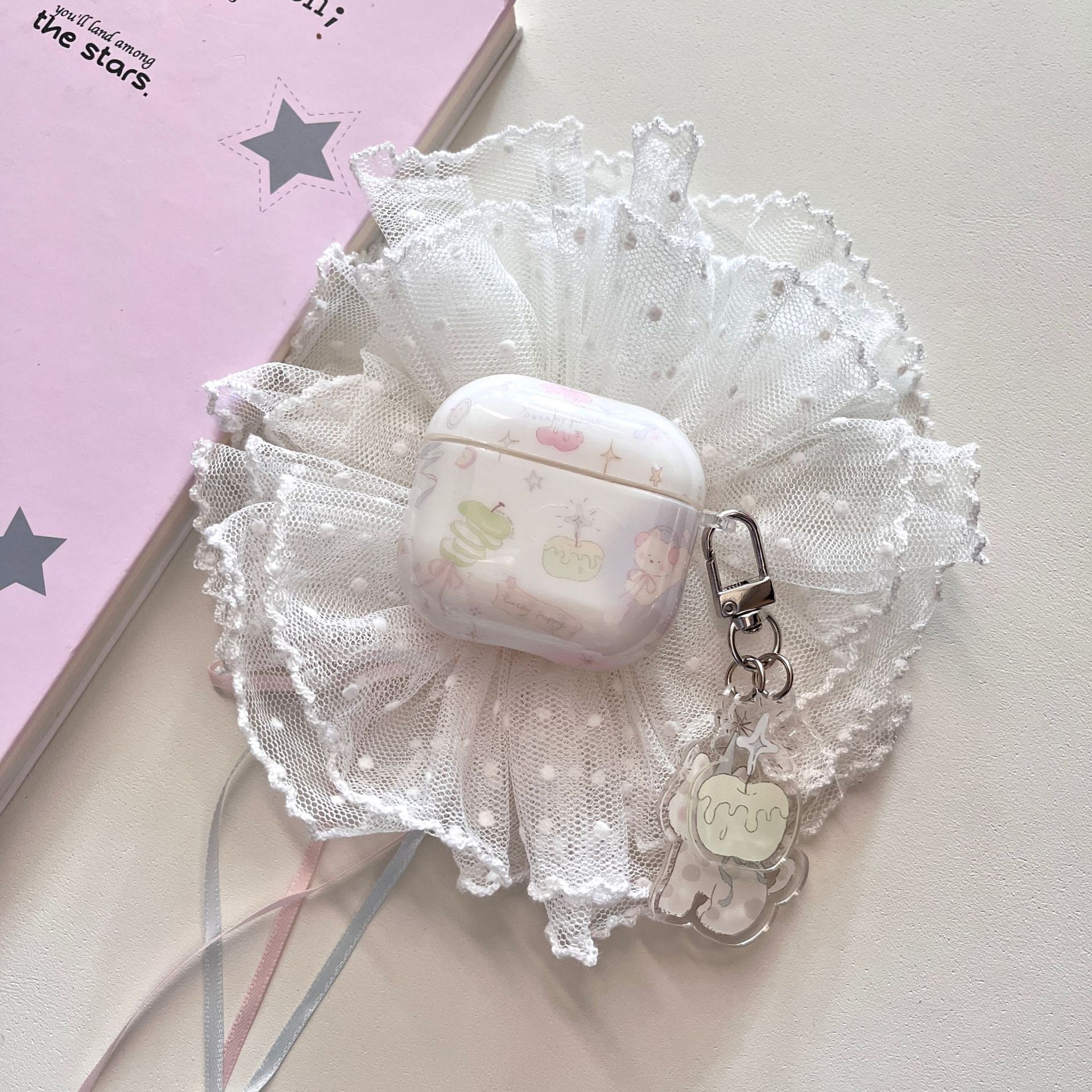 Perfumado cereza perrito de manzana para Airpods3/4a generación de dibujos animados Pro2 auriculares airpods1/2 colgante