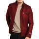 2022 Foreign Trade European and American Men's PU Leather Coat Men's Youth Stand Collar PUnk Male Motorcycle Leather Jacket