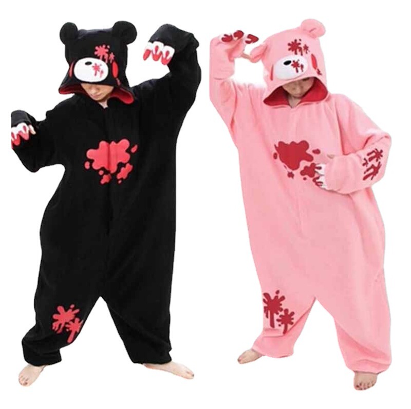 Export foreign trade violent bear cartoon one-piece pajamas for men and women cos thick cute polar fleece suit a generation of hair Export foreign trade violent bear cartoon one-piece pajamas for men and women cos thick cute polar fleece suit a generation of hair