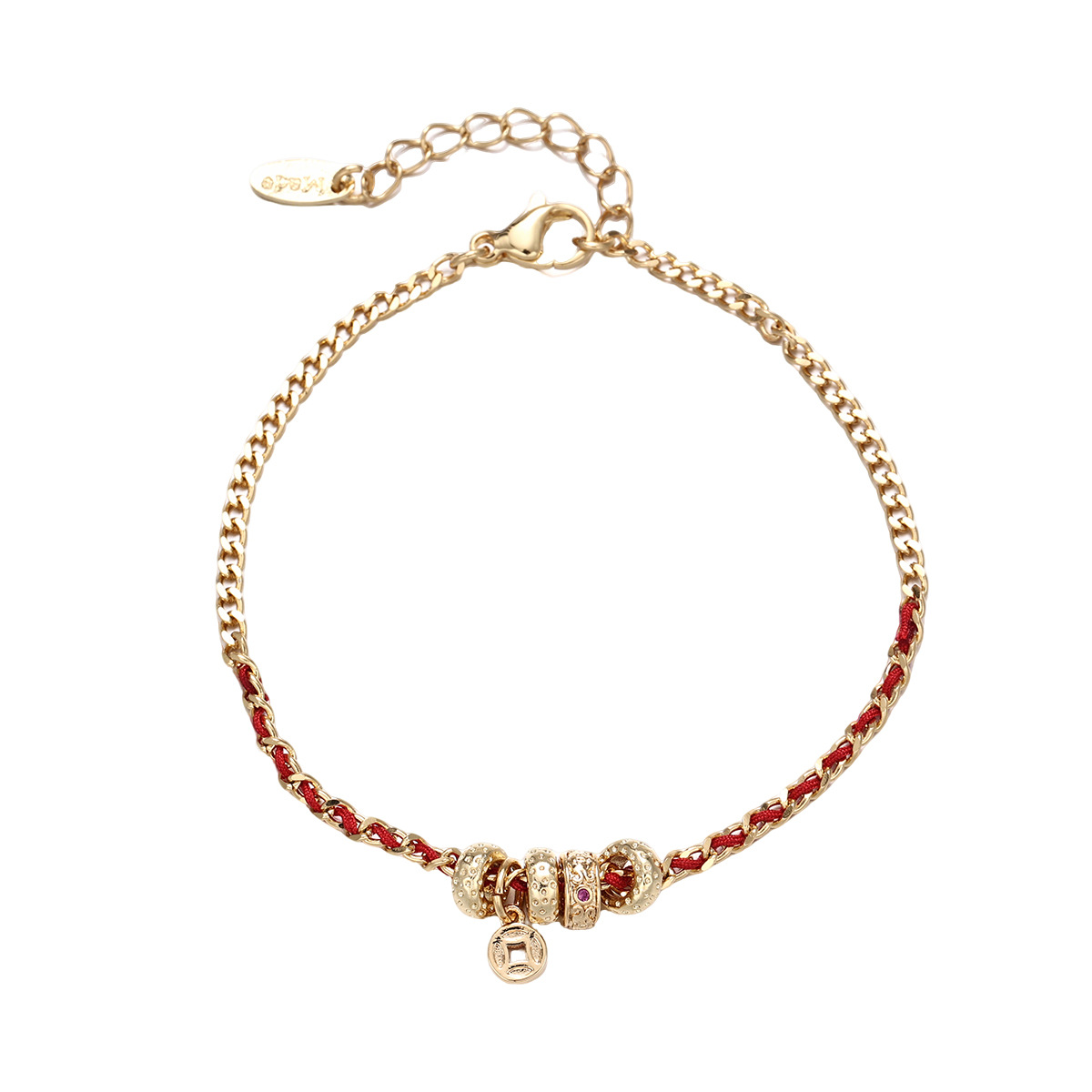 Nueva moda china lujo ligero de alto nivel nicho diseño de Año Nuevo del Caballo joyas pulseras de Año Nuevo monedas de oro monedas collares mujeres