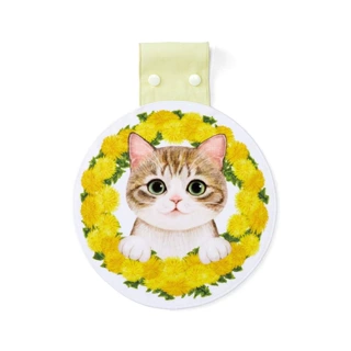 猫咪圆形擦手巾手帕汗巾桌布悬挂毛巾