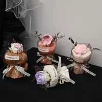 Карманный цветок MINI роза маленький букет вечные цветы искусственные цветы имитационные цветы мыло цветы сувенирная декоративная наклейка оптовая кросс-граничная