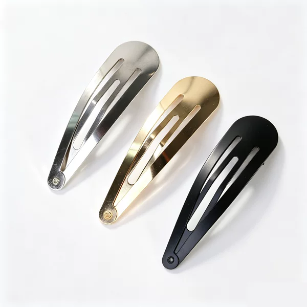 Thickened water drop BB clip, metal oval hairpin in gold, silver, and black, DIY hair accessory parts, handmade materials, hairpin wholesale
