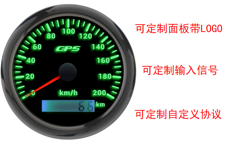 Factory Direct supply car modification ship yacht GPS speedometer 7-color backlight 85mm0-200kmh speedometer