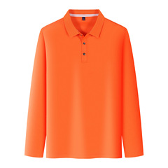 Autumn Long Sleeve Quick Dry Polo Shirts for Men's Team Apparel, Fashion Bottom Shirts for Young and Middle-aged Adults