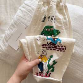 儿童防蚊裤男2026夏季新款小童卡通满印长裤宝宝个性休闲裤女薄款