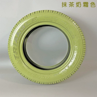 Kindergarten colorful tires, children's — Non-industrial tires - eco-friendly-paint-diameter-53-55-matcha-cream