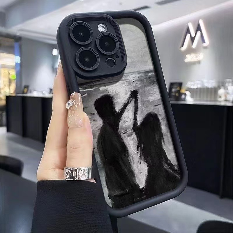 Pareja nueva aplicación iPhone 16 funda para teléfono móvil Apple 15promax/14 anti-caída 13pro art 12 Europa y América