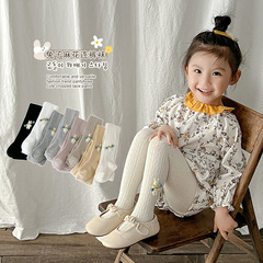 Wheat twist bunny children's pantyhose spring cotton thin baby leggings outer wear children girls stockings
