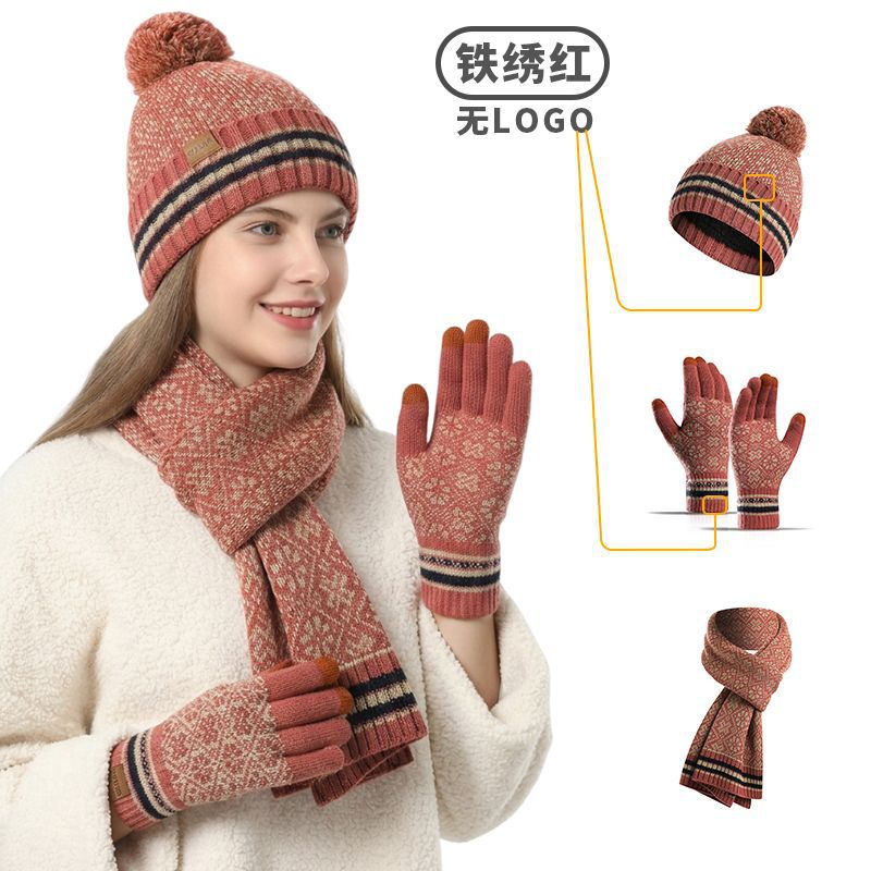 Set, hat, scarf, gloves, socks, 4 piece set, with your logo imprint