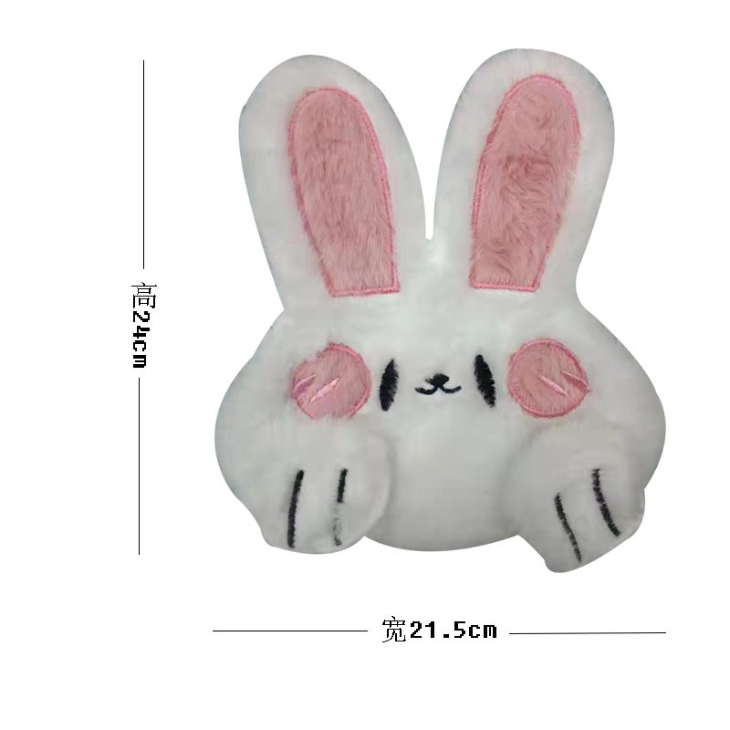 新款可爱卡通毛巾绣毛毛绣兔子刺绣布贴衣服装饰图案贴破洞补丁贴