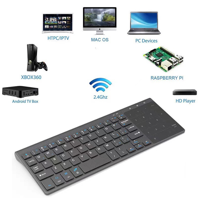 ミニ2.4gusb bluetooth無線タッチパネルテンキーマウス付き薄型タブレットパソコン携帯|undefined