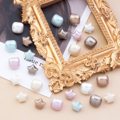 襯衫襯衣扣子女百搭紫色彩色裝飾高端時尚精緻方形小紐扣衣服配件