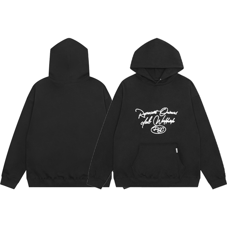 La marca de moda transfronteriza REPRESENT London Limited eslogan LOGO impresión hombres y mujeres sueltos suéter con capucha casual