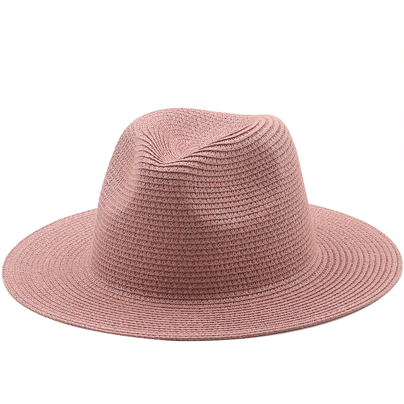 Korean Style Solid Color Woven Big Brim Straw Hat display picture 23