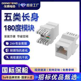 Dongteng Super Class 5 Module Unshielded Network Network Line Transmission Computer RJ45 Gigabit Single-port Panel Punch-Free