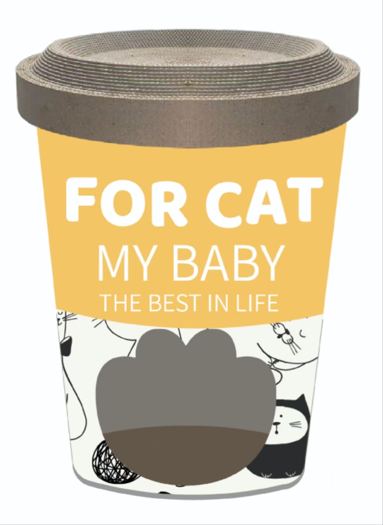 Wholesale cuatro estaciones generales gato gato gato agarrar tablero de té de leche barril de papel corrugado doble capa gato villa garra de molienda no desgaste