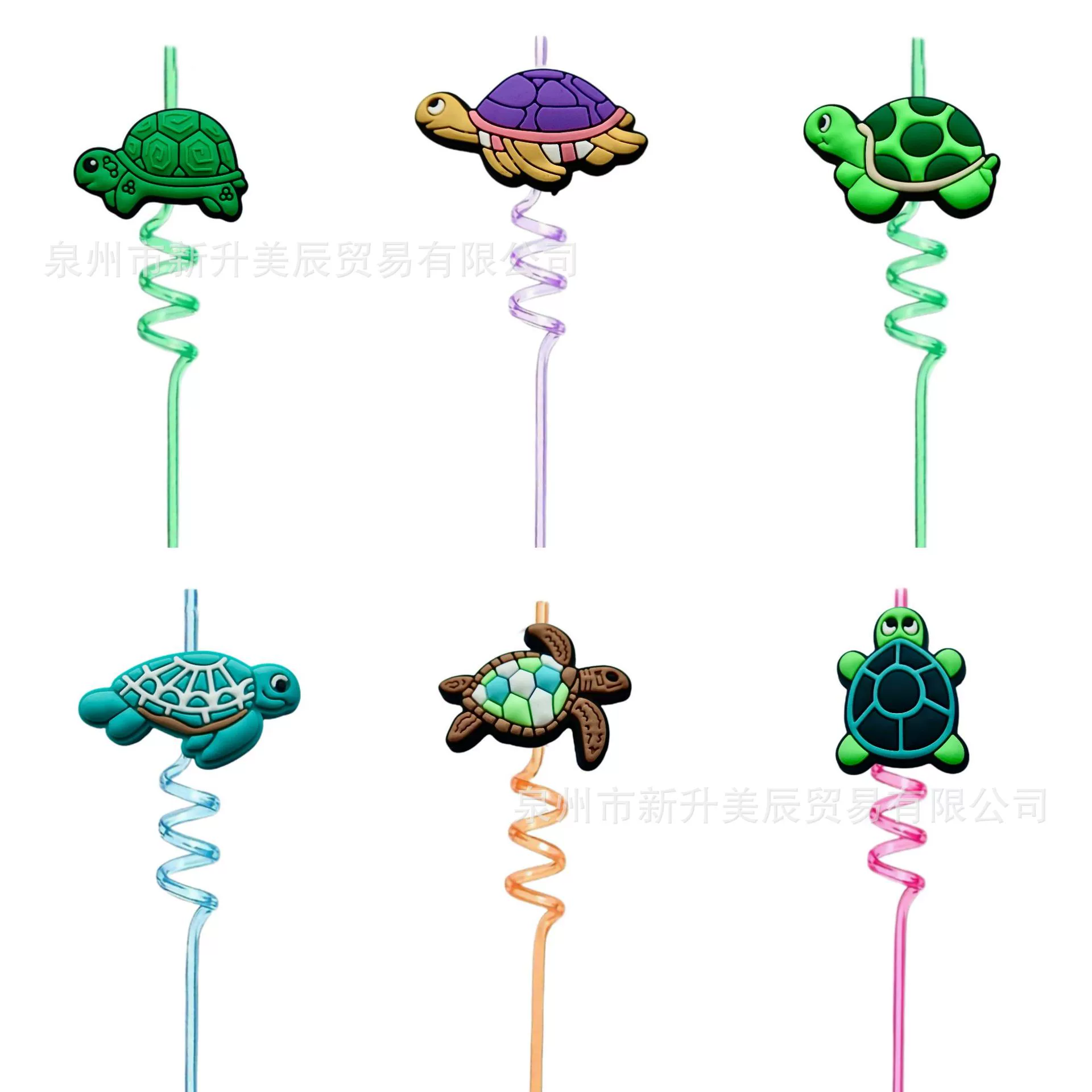 Новая черепаха мультфильм креативный ПЭТ фигурная соломка для вечеринки по случаю дня рождения с использованием многоразового использования