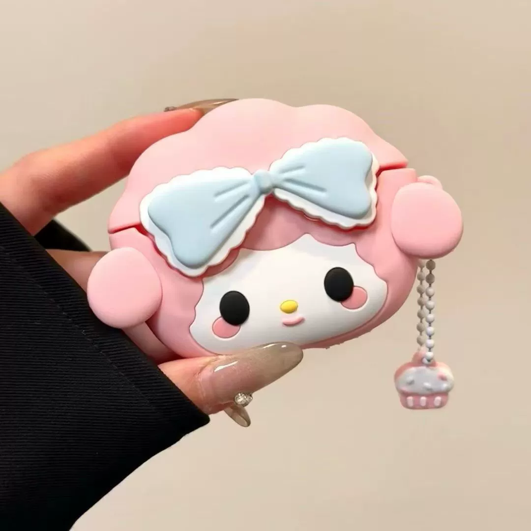 Силиконовый защитный чехол в виде мультфильма (Apple) для AirPods 1/2/Pro/3, милый карабин-брелок, Bluetooth-чехол
