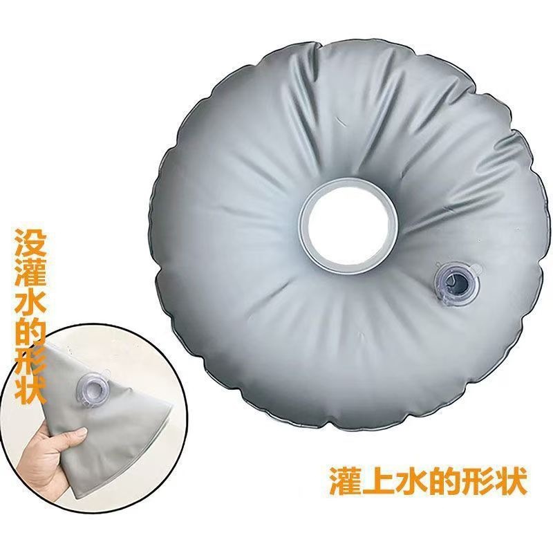 Weighted water bag for outdoor flag display stands, tent water-filled base, U-shaped weighted wind-resistant anti-fall silver water bag