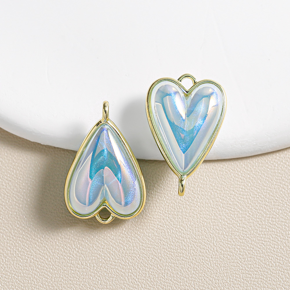 Heidi Mermaid Aleación doble cara amor accesorios joyería cadena de teléfono móvil collar llavero doble colgante