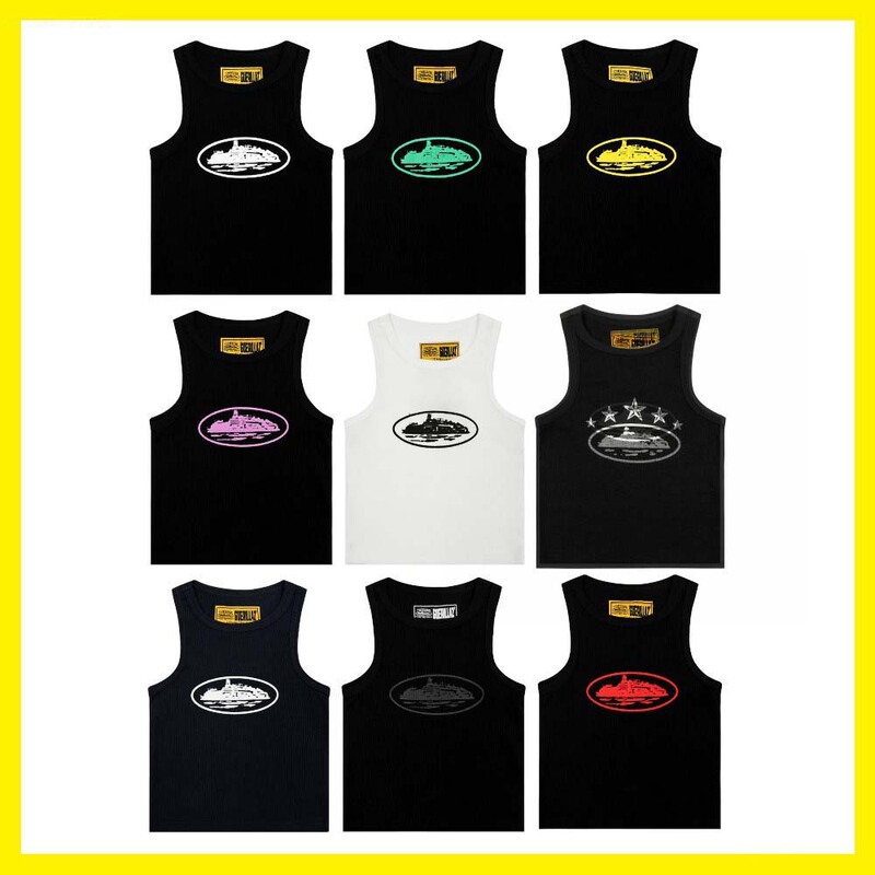 Wholesale Corteiz Basic Alcatraz Island Printed Sweatshirt American Style High Street Casual Men's and Women's Vest Sleeveless T-shirt