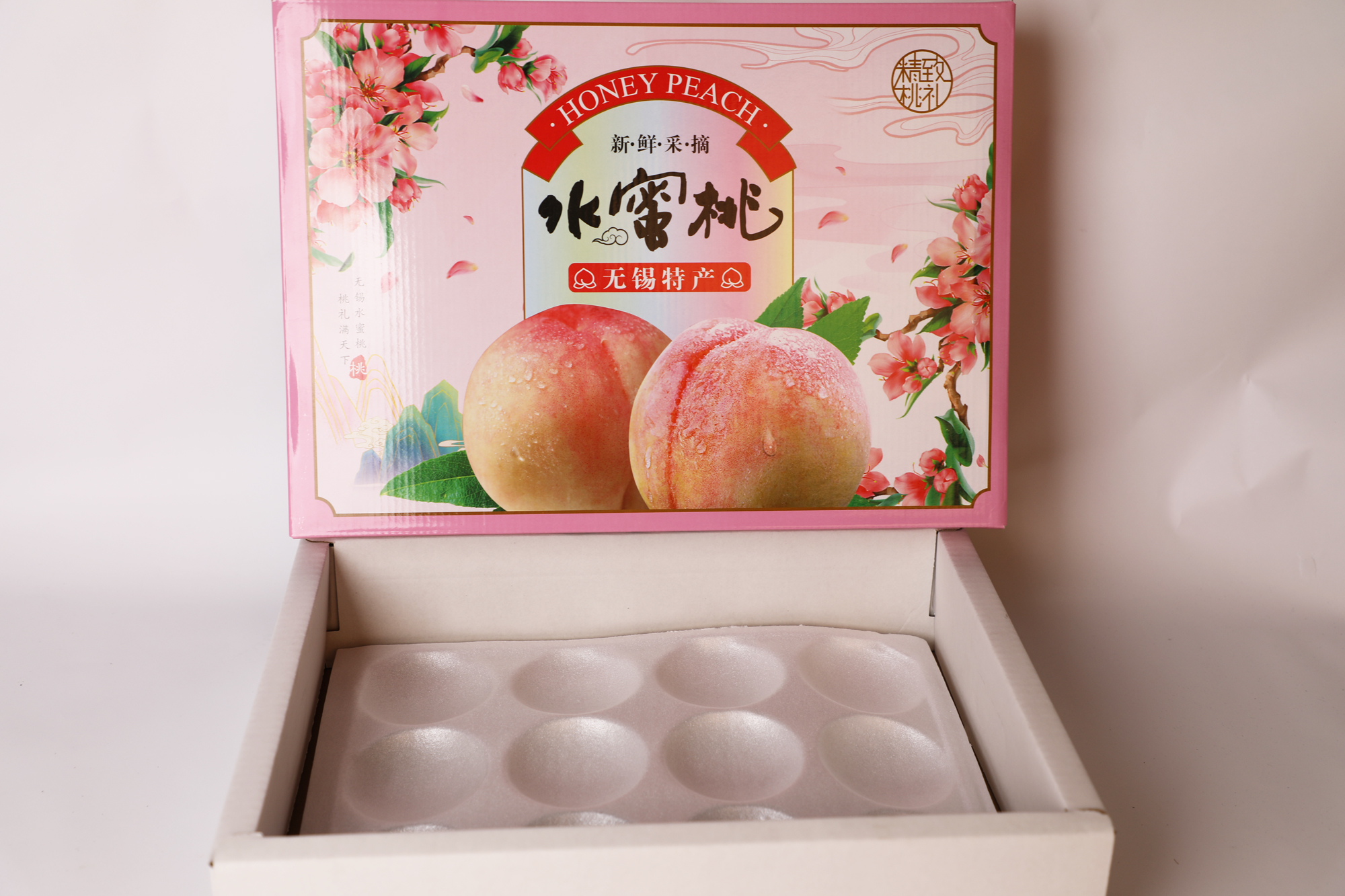 Algodón de perla de melocotón 6 / 8 / 12 / pedazo de melocotón amarillo, melocotón, pera, regalo expreso, embalaje de cartón, caja de regalo