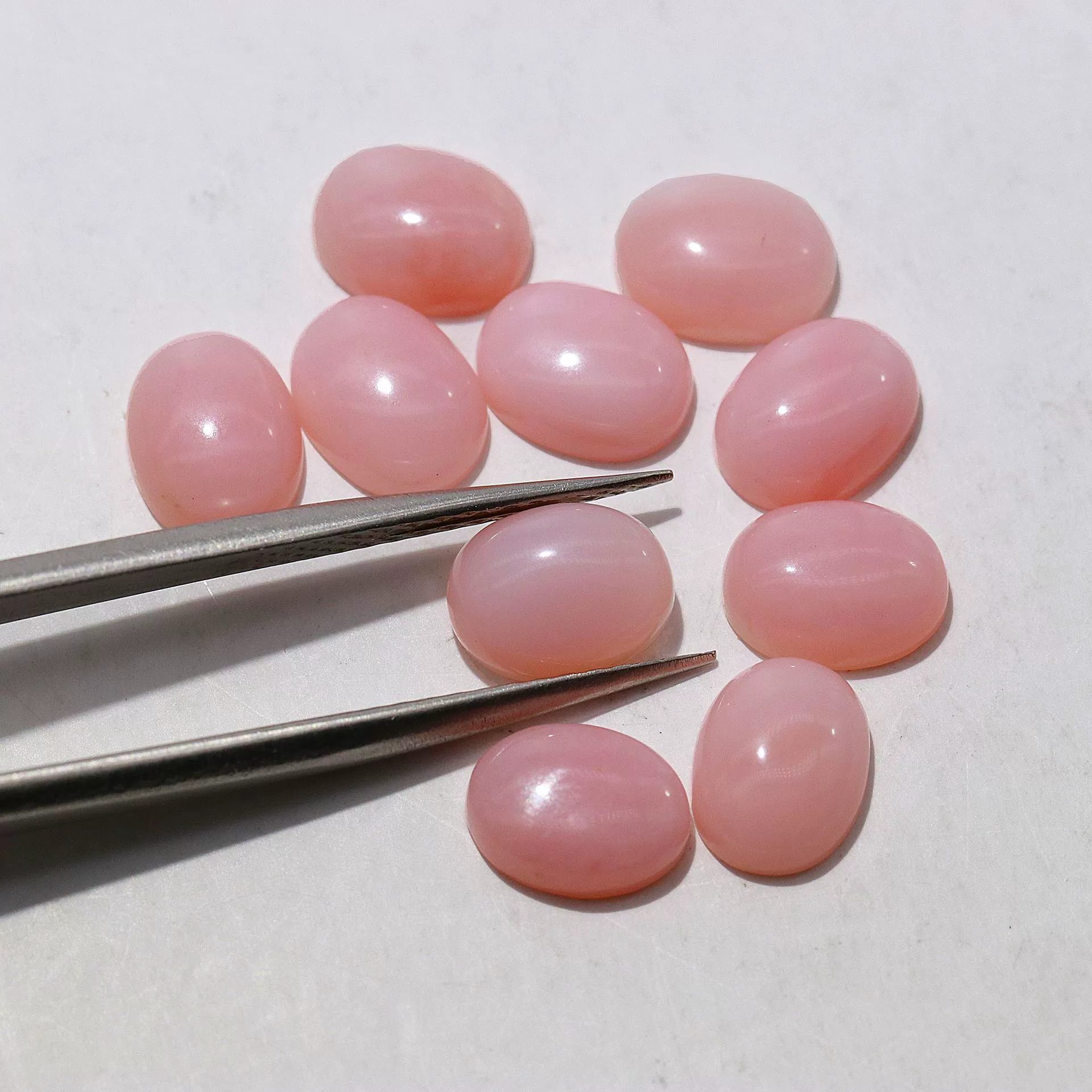Natural Opal Cabochon (Egg/Oval), Flat-Back Cabochon for K-Gold Jewelry, Multiple Sizes