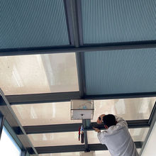 陽光房遮陽頂簾電動天棚蜂巢簾頂隔熱防曬陽台窗簾玻璃房屋頂遮光