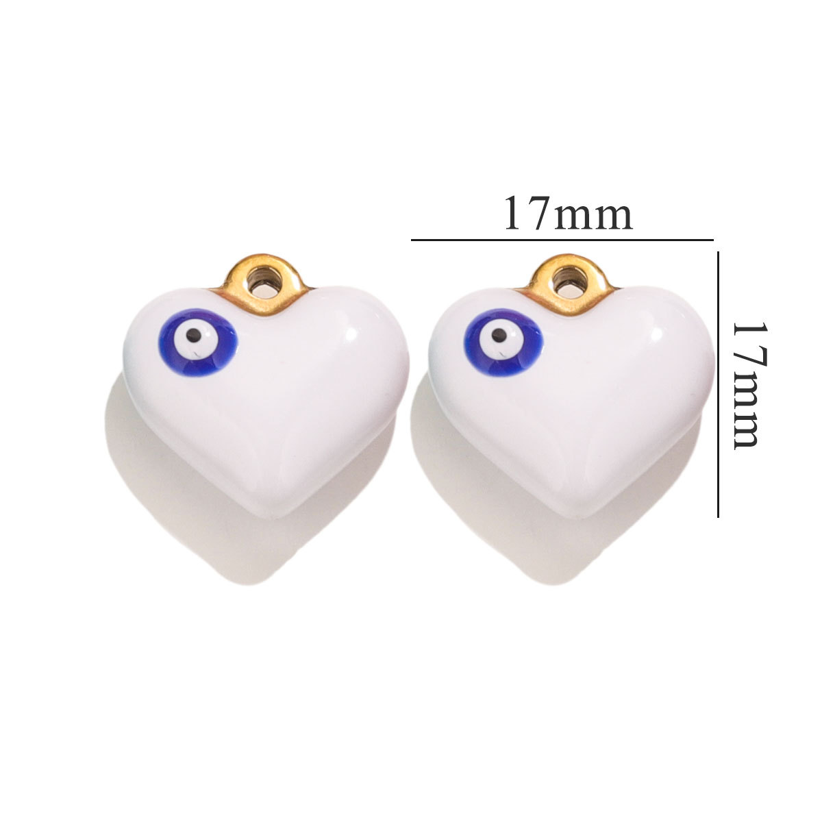 Simple Style, Classic Style Style 5 PCS/Package 304 Stainless Steel PVD Coated Real Gold Plated Heart Shape Pendant DIY Jewelry Accessories