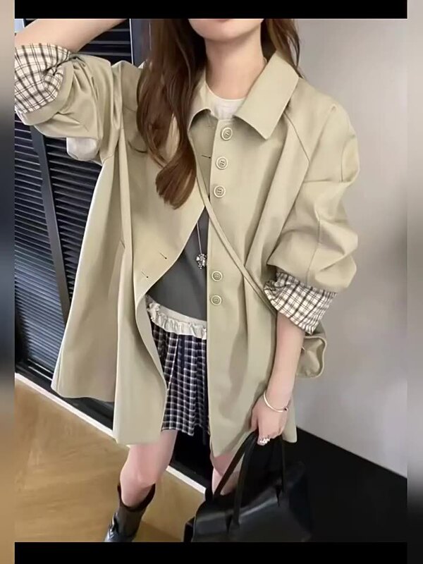 2025秋季新款风衣外套女巨好看的中长款小个子正流行爆款韩版薄款|undefined